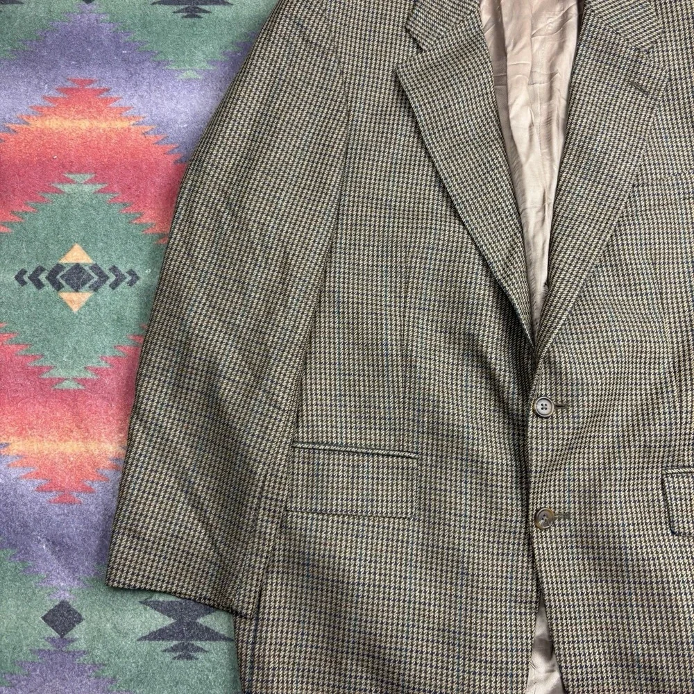 Ralph Lauren Men's Brown Houndstooth Sport Coat Blazer
